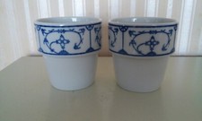 2 Milchbecher, Ind.Blau,Jäger