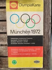 Olympia Karte  MAP  Olympische Spiele München 1972 Munich 72 Design Kiel 