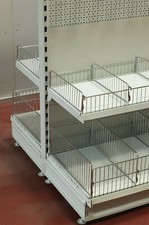 Trenngitter  Fachbodengitter Chromgitter Gitter T47 H9,5cm Fachteiler 50x 