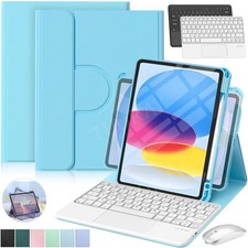 QWERTZ Tastatur Hülle mit Touchpad für iPad 11/10/9/8/7th Air M3 6/5/4 Pro 11''