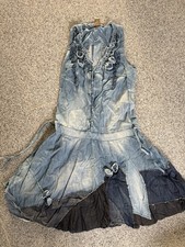 Desigual Damen Denim Kleid Jeans Größe 40 Jeanskleid