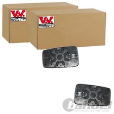 2x VAN WEZEL SPIEGELGLAS BEHEIZBAR BLAU GETÖNT passend für AUDI 80 B3 B4 90