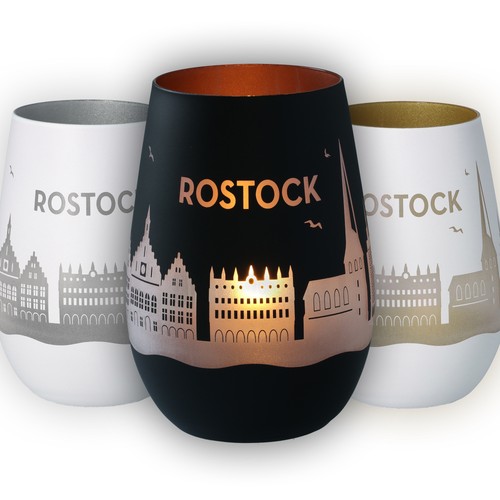 Windlicht skyline rostock - windlicht,