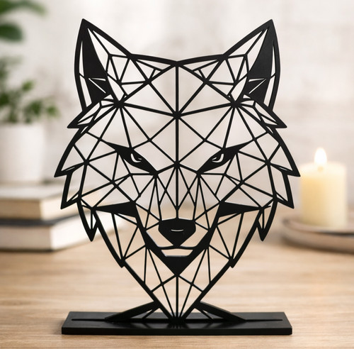 Low poly wolf skulptur - skulptur, –