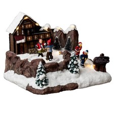 Weihnachtsdorf eisbahn mit - weihnachtsdorf, eisbahn,