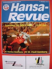 2. Bundesliga  FC Hansa Rostock - St. Pauli Hamburg 13.03.1993 - Ostseestadion