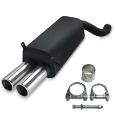 Endschalldämpfer Sport Auspuff 2x76 rund für Mercedes C-Klasse W 203 W203K S203