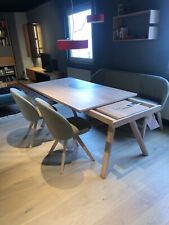 Team7  taso Tisch 175x90cm + 60cm Auszug , Erle weißgeölt