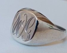Siegelring Silber Initialen