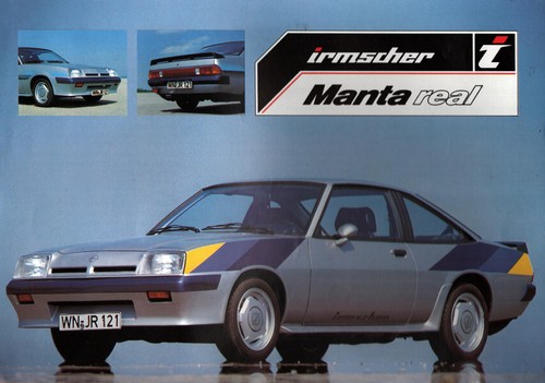 Prospekt datenblatt opel manta - opel,
