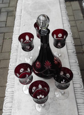 Weinkaraffe mit - , 6