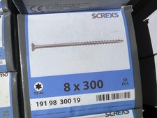 Holzschrauben Ø 8x300 - T40 / 50stk. / Verzinkt Senkkopf / H2Breg2