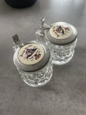 BMF Original Schnapsglas Mini Bierkrug Mit Zinndeckel Motiv junge Weiber 2er Set