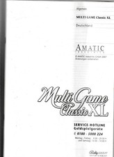 Bally Wulff Amatic Multi Game Classic XL Beschreibung  Servicekarte  2007