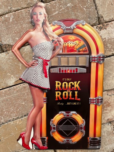 Blechschild jukebox pin - jukebox, up