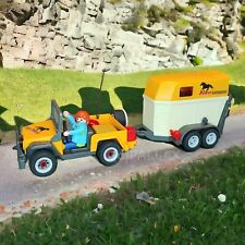 PLAYMOBIL 3249 GELÄNDEWAGEN MIT PFERDEANHÄNGER  / 2002