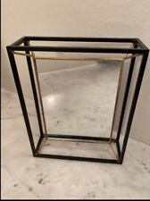 Metall Deko Spiegel Skandi Impressionen Gold Schwarz Boho 