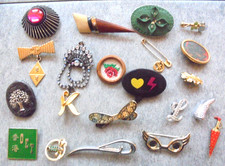 Konvolut 21 x Broschen Schmuck