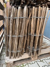 B-WARE Staketenzaun mit Pfosten aus Haselnuss Lattenabstand: 3-4, 7-8 cm