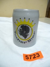 5723.      Alter Steingut Bierkrug  Tucher Bier  Krug  Deko  Bierkrug 0,5 L