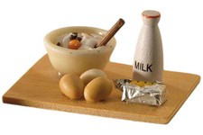 Dolls House 3259 Miniatur Backzutaten auf Brett 1:12 für Puppenhaus