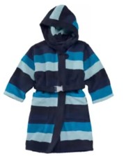 Bademantel Badetuch / JAKO-O / Frottee / Farbe: Blau Gestreift / Größe 92 - 98