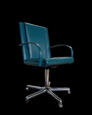 Matteo Grassi Leder Bürostuhl, 70er