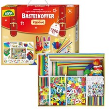 Bastelkoffer Premium 1300 T. DIY Bastelset Kinder Kinderbastelset Bastelpapier