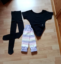 Turnanzug 36 Gymnastik Ballett Trikot Tanzanzug+ Strumpfhose+1 Paar Stulpen