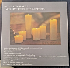 6er LED Kerzen Set Echtwachs