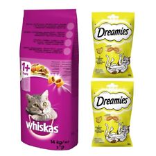 14 kg WHISKAS Adult Rind und Gemüse + 2x60 g DREAMIES mit Käse GRATIS