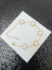 Armband Kleeblatt Blume  18K