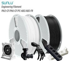 SUNLU 1.75MM PA12-CF PA6-CF PC-ABS ABS-FR Ingenieurfilament 1KG