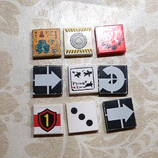 LEGO 9 x Fliesen 2x2 Bedruckt Beklebt #3068