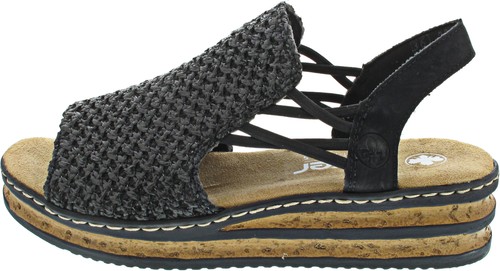 Rieker damen sandale schwarz - damen,