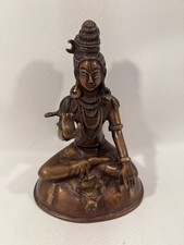 Figur des Gottes Shiva sitzend Bronze Hohlguss - 20 cm 1,7 Kg