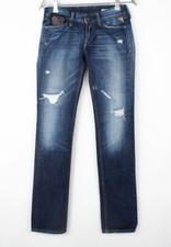 REPLAY Damen Jennpez Straight Leg Slim Stretch Jeans Größe W26 L32