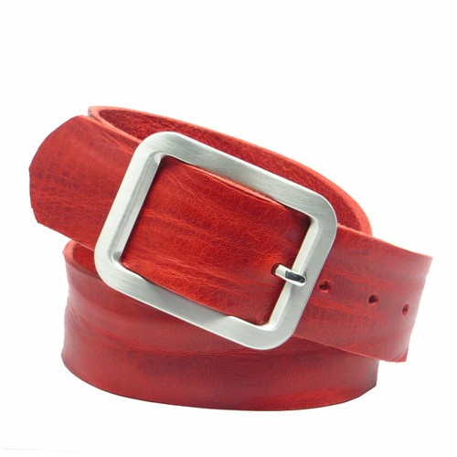 Ledergürtel breit rot - ledergürtel,