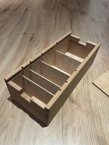 Große karteikarten holzkiste - karteikarten,