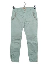 Mos Mosh Damen Stoffhose Gr. 30 Türkis Modisch Strass Reißverschluss