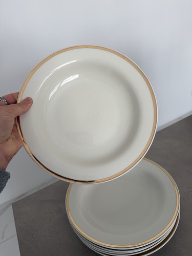 Teller tief goldrand creme - tief,