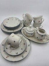 Seltmann Weiden 1970/80er Kaffeeset, 5 Pers. Vintage Porzellan, Blümchendekor