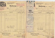 DRESDEN, 2 x Rechnung 1943