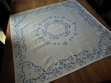 Blaudruck Tischdecke Mitteldecke 80x80 cm  Indisch blau    NEU