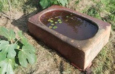 Miniteich Steingut Steinzeug Trog für Wassergarten Terrassenteich Hochteich