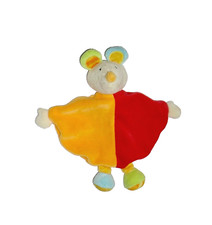 WIE NEU * TOPOLINO Ernstings familly MAUS rot & orange Schmusetuch Schnuffeltuch