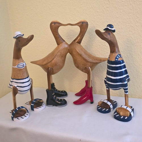 3er set holz entenfiguren - 3er-set,