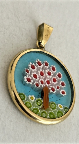 18k fassung vintage millefiori - 18k,