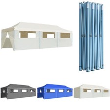 3x9m Faltpavillon Pavillon Gartenpavillon Wasserdicht UV-Schutz mit Seitenwänden