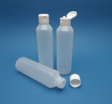 250ml LD-PE Flasche mit großer Öffnung, 28mm Klappdeckel,Weichplastikflasche